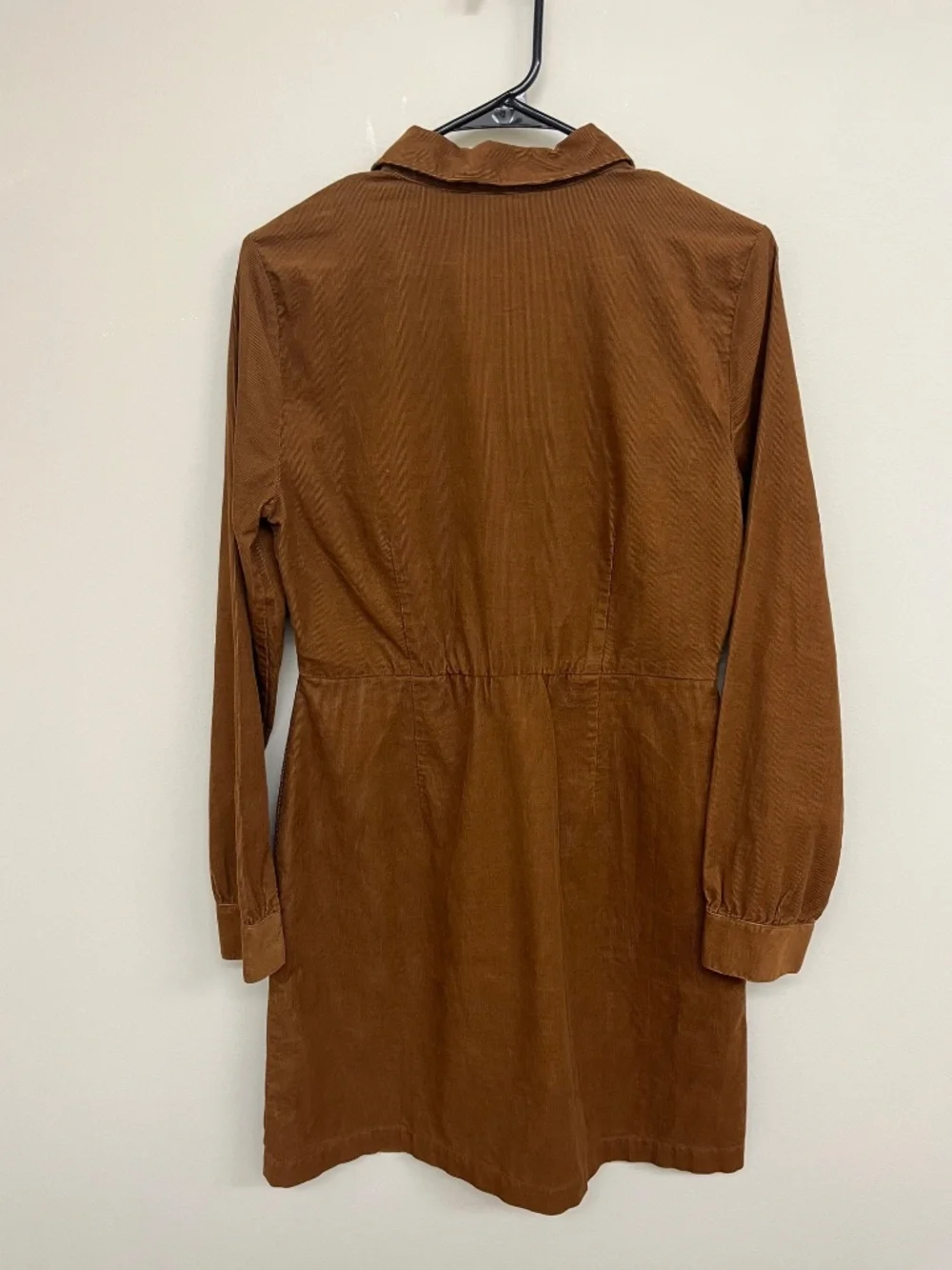 J. Crew Rust Brown Long-Sleeve Corduroy Shirt Dress Size 6